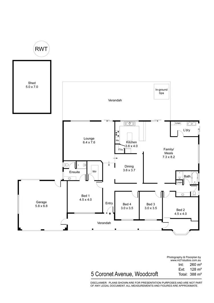 Floorplan of Homely house listing, 5 Coronet Avenue, Woodcroft SA 5162