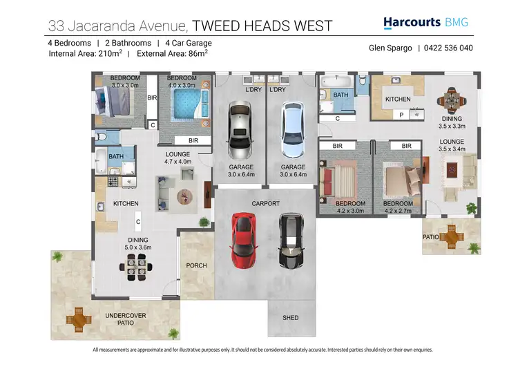 Floorplan of Homely semi-detached listing, 1/33 Jacaranda Avenue, Tweed Heads West NSW 2485