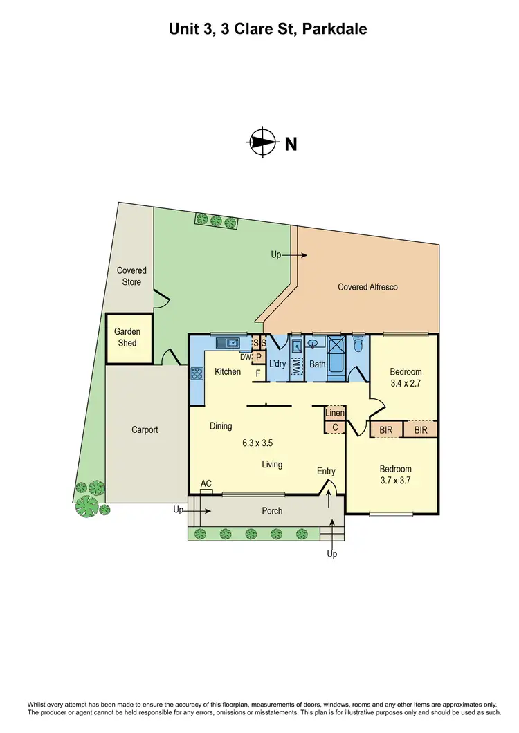 Floorplan of Homely unit listing, 3/3 Clare Street, Parkdale VIC 3195