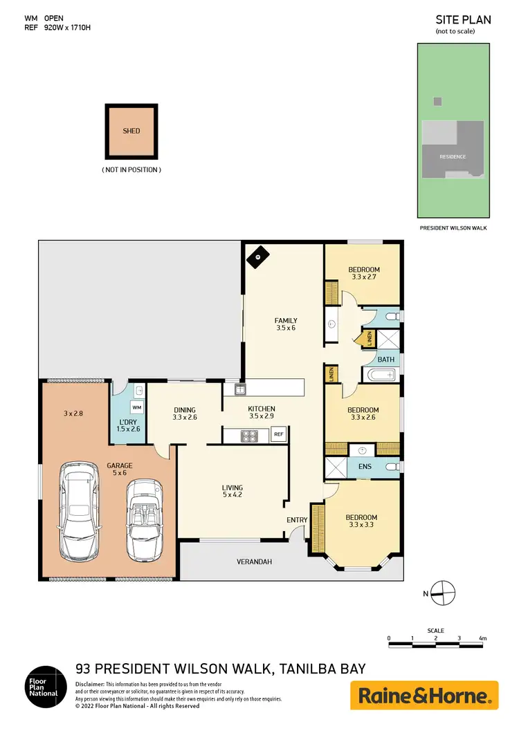 Floorplan of Homely house listing, 93 President Wilson Walk, Tanilba Bay NSW 2319