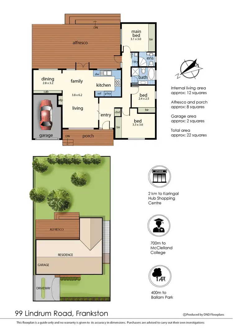 Floorplan of Homely house listing, 99 Lindrum Road, Frankston VIC 3199