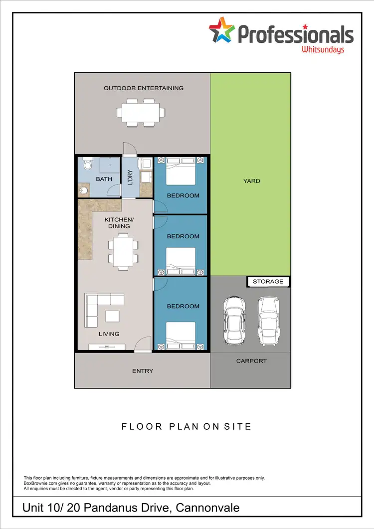 Floorplan of Homely unit listing, 10/20 Pandanus Drive, Cannonvale QLD 4802