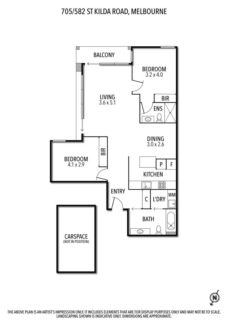 Floorplan of Homely apartment listing, 705/582 St Kilda Road, Melbourne VIC 3004