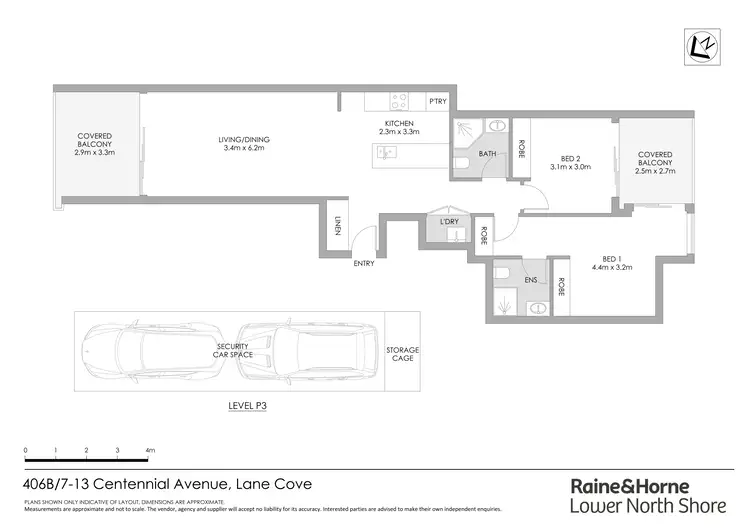 Floorplan of Homely apartment listing, B406/7-13 Centennial Avenue, Lane Cove NSW 2066