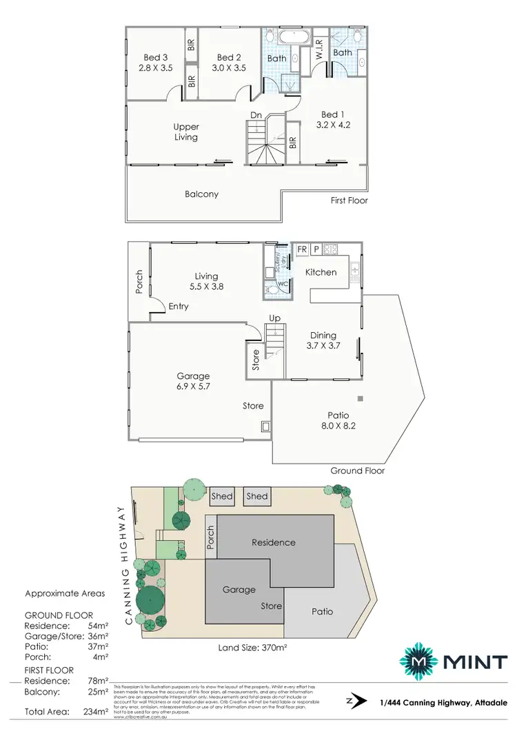 Floorplan of Homely house listing, 1/444 Canning Highway, Attadale WA 6156