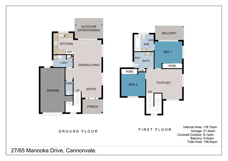 Floorplan of Homely townhouse listing, 27/65 Manooka Drive, Cannonvale QLD 4802