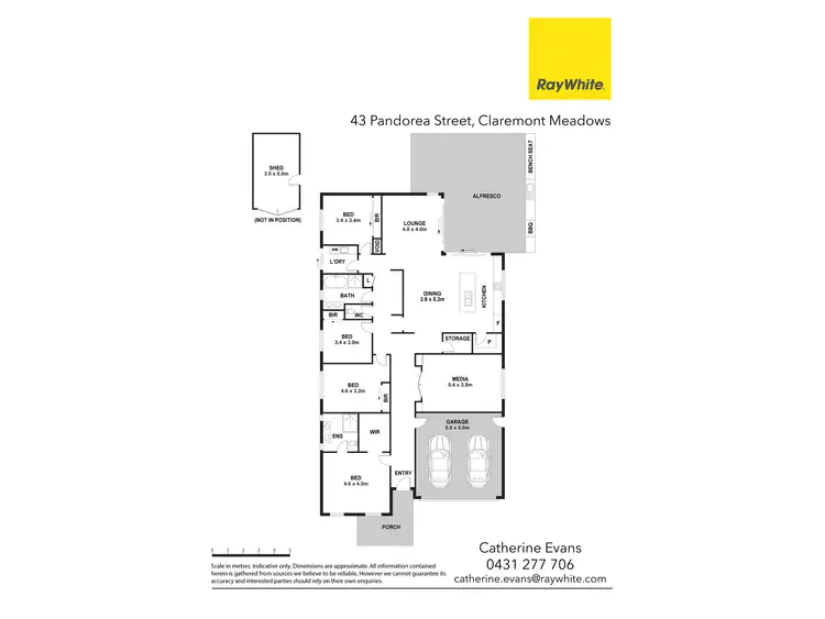 Floorplan of Homely house listing, 43 Pandorea Street, Claremont Meadows NSW 2747