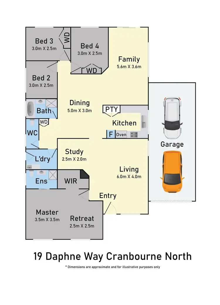Floorplan of Homely house listing, 19 Daphne Way, Cranbourne North VIC 3977