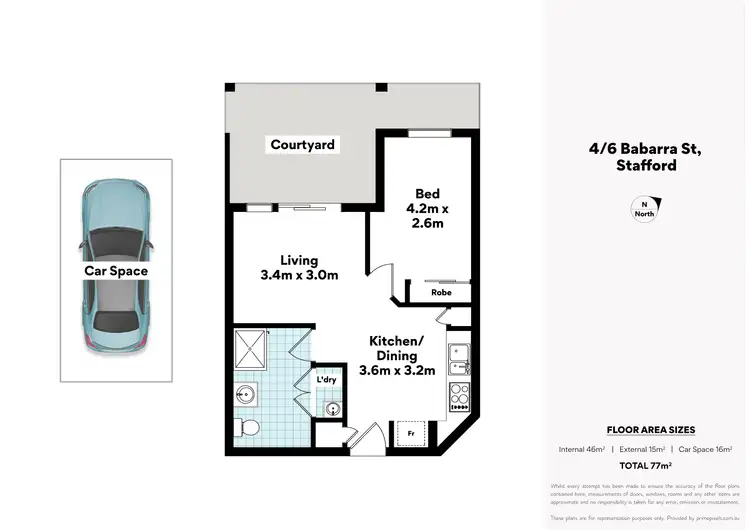 Floorplan of Homely unit listing, 4/6 Babarra Street, Stafford QLD 4053