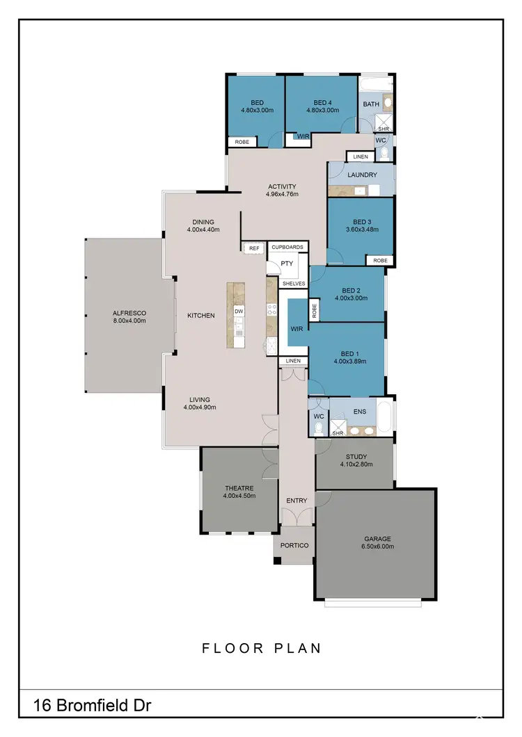 Floorplan of Homely house listing, 16 Bromfield Drive, Kelmscott WA 6111