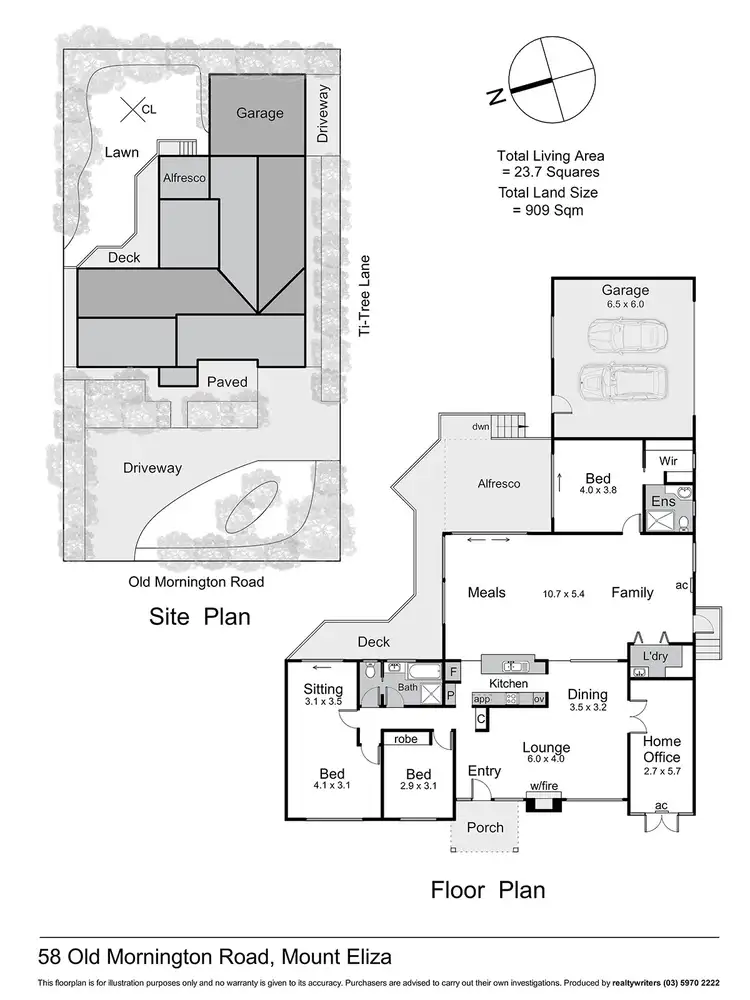 Floorplan of Homely house listing, 58 Old Mornington Road, Mount Eliza VIC 3930