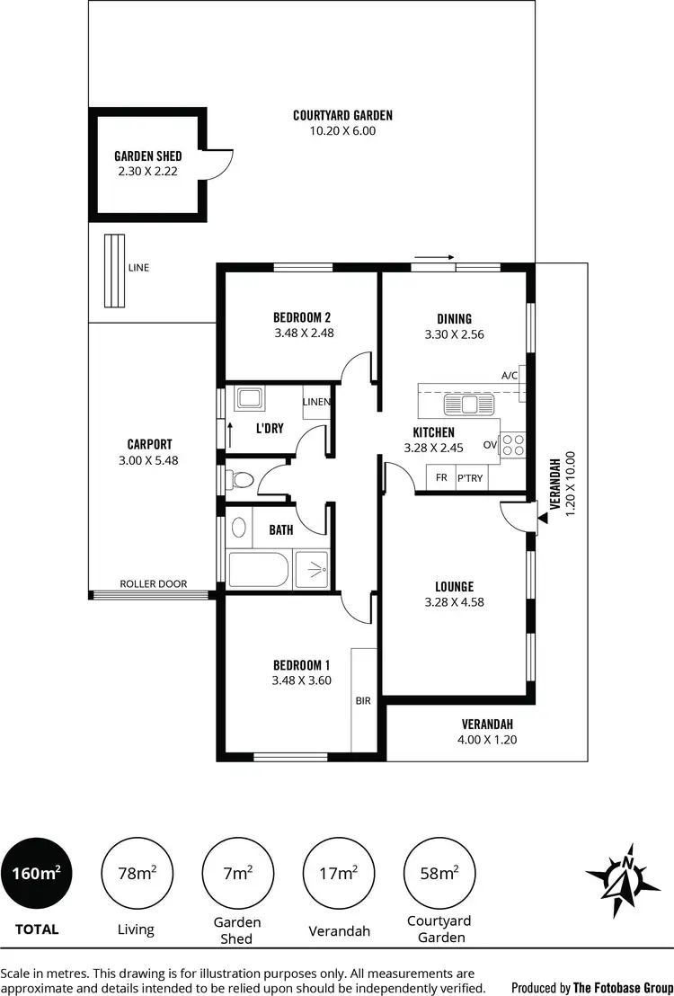 Floorplan of Homely unit listing, 1/43-45 Chynoweth Avenue, Hackham SA 5163