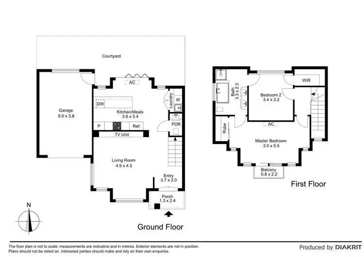 Floorplan of Homely townhouse listing, 2/2A Pridham Street, Maribyrnong VIC 3032