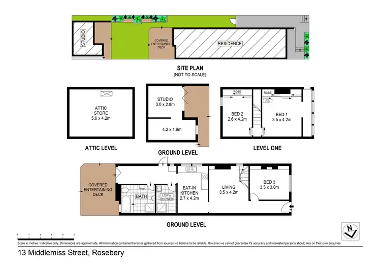 Floorplan of Homely house listing, 13 Middlemiss Street, Rosebery NSW 2018