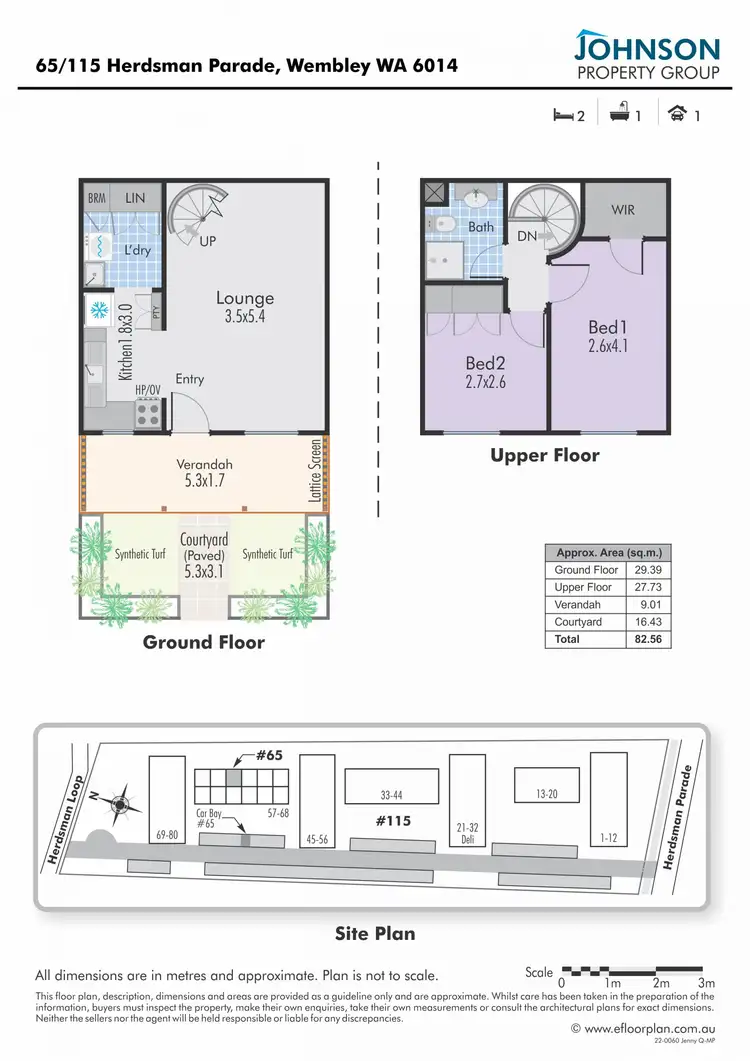 Floorplan of Homely townhouse listing, 65/115 Herdsman Parade, Wembley WA 6014