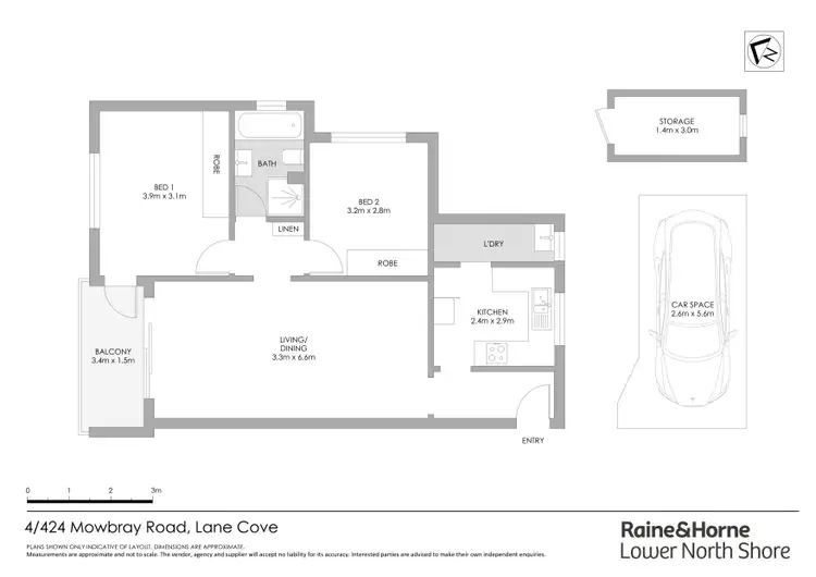 Floorplan of Homely apartment listing, 4/424 Mowbray Road West, Lane Cove NSW 2066