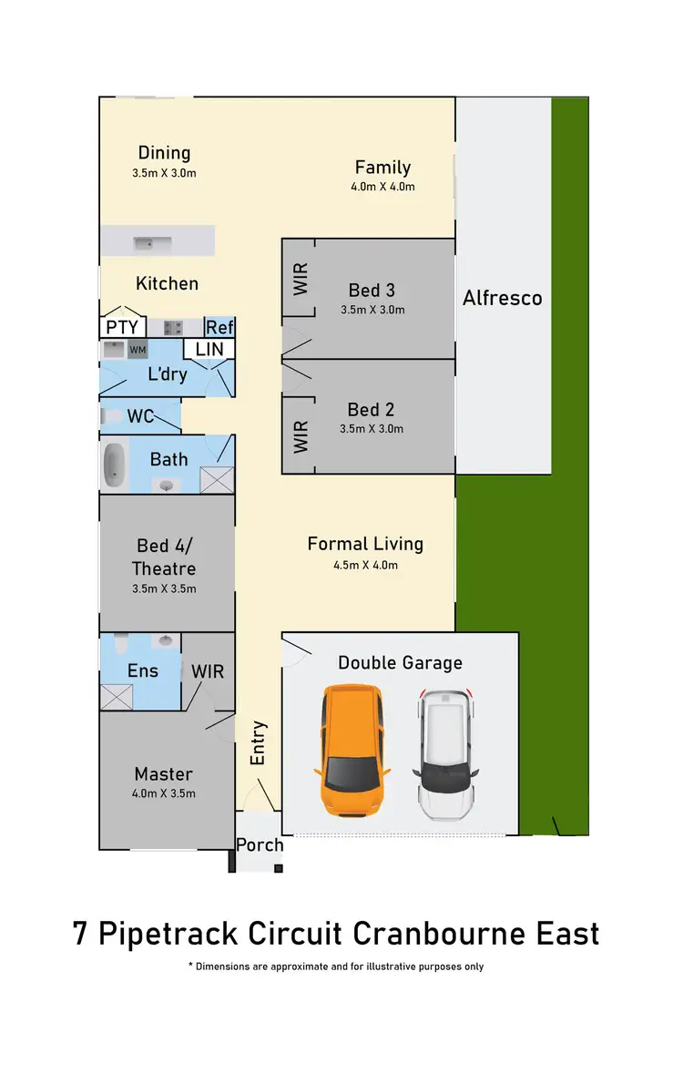 Floorplan of Homely house listing, 7 Pipetrack Circuit, Cranbourne East VIC 3977