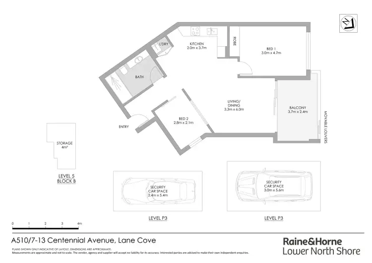 Floorplan of Homely apartment listing, A510/7-13 Centennial Avenue, Lane Cove NSW 2066