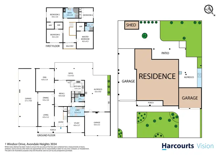 Floorplan of Homely house listing, 1 Windsor Drive, Avondale Heights VIC 3034