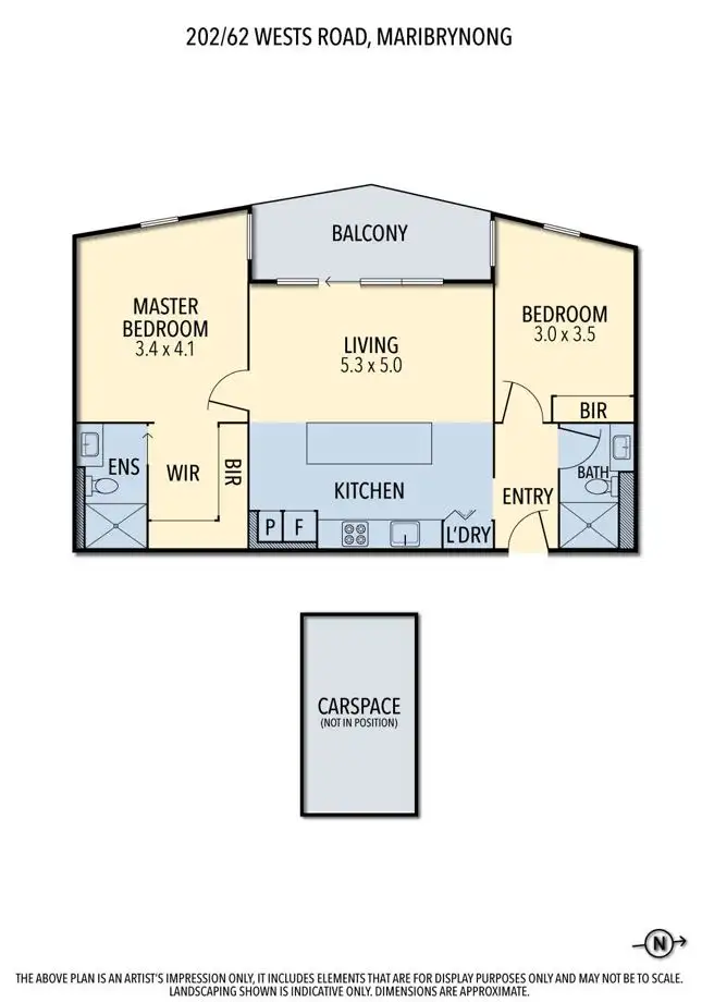 Floorplan of Homely apartment listing, 202/62 Wests Road, Maribyrnong VIC 3032