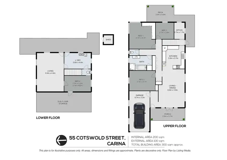 Floorplan of Homely house listing, 55 Cotswold Street, Carina QLD 4152