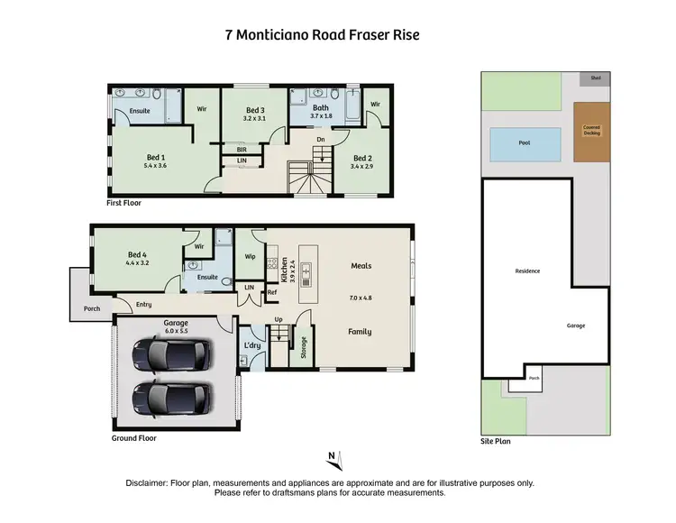Floorplan of Homely house listing, 7 Monticiano Road, Fraser Rise VIC 3336