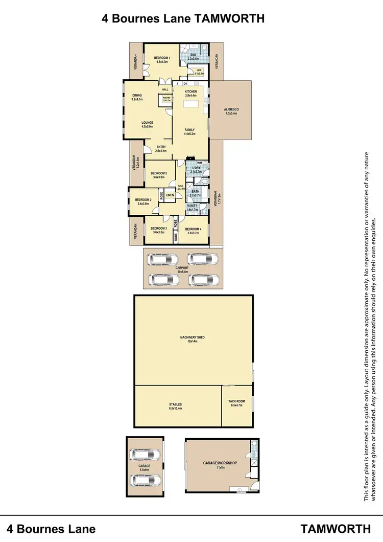 Floorplan of Homely rural property listing, 4 Bournes Lane, Tamworth NSW 2340