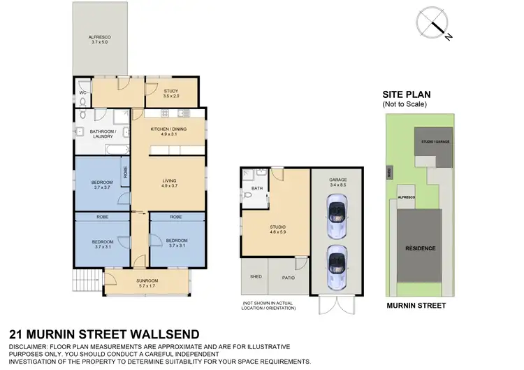 Floorplan of Homely house listing, 21 Murnin Street, Wallsend NSW 2287