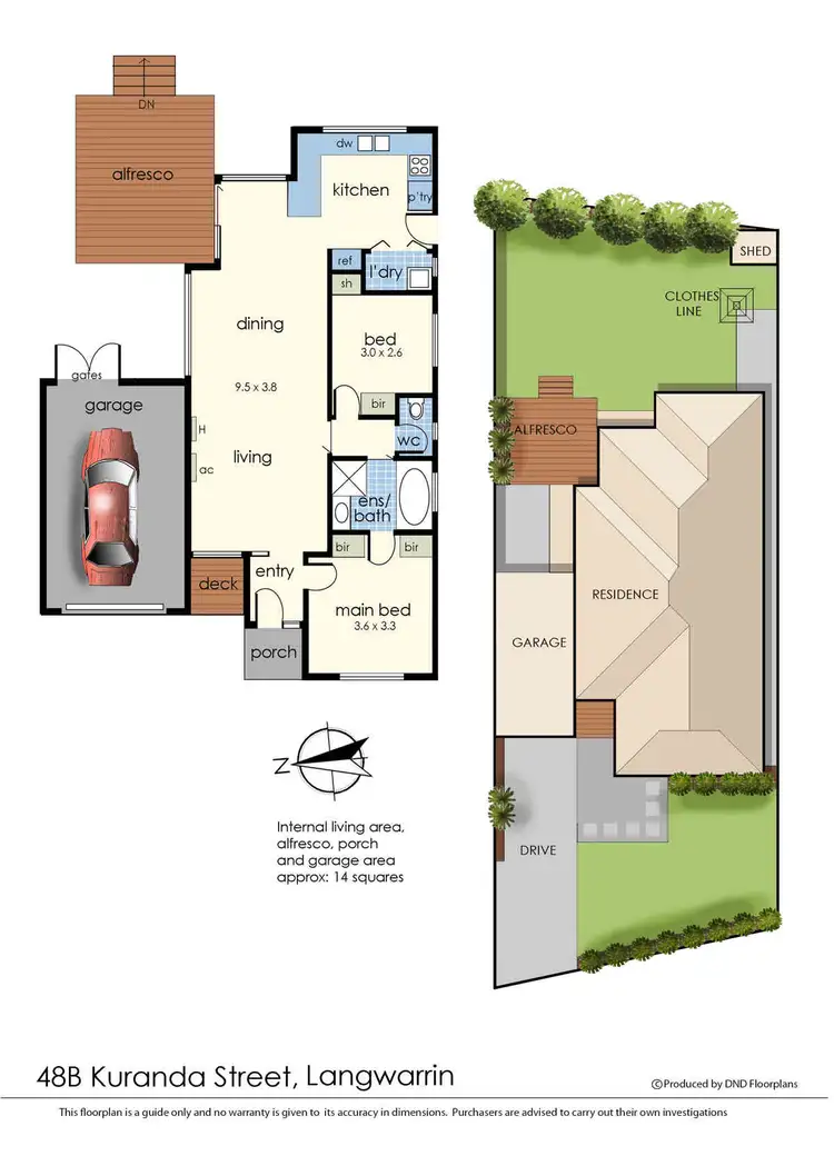 Floorplan of Homely house listing, 48B Kuranda Street, Langwarrin VIC 3910