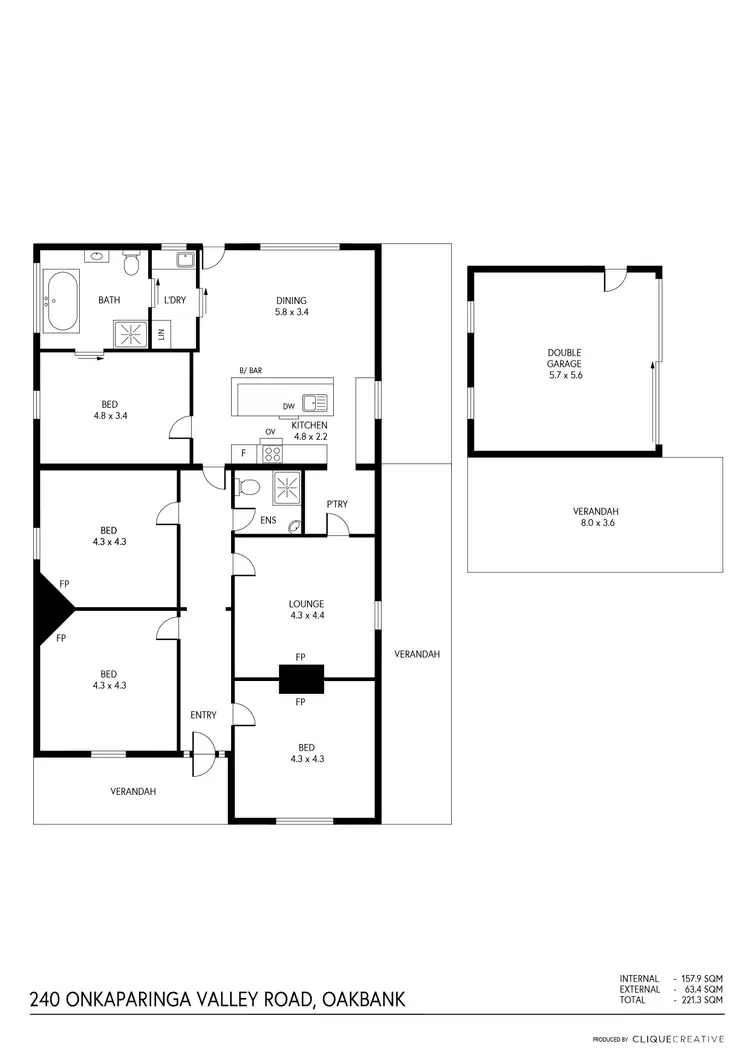 Floorplan of Homely house listing, 240 Onkaparinga Valley Road, Oakbank SA 5243