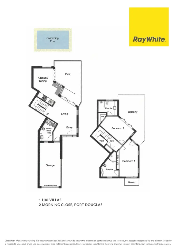 Floorplan of Homely apartment listing, 1/2 Morning Close, Port Douglas QLD 4877