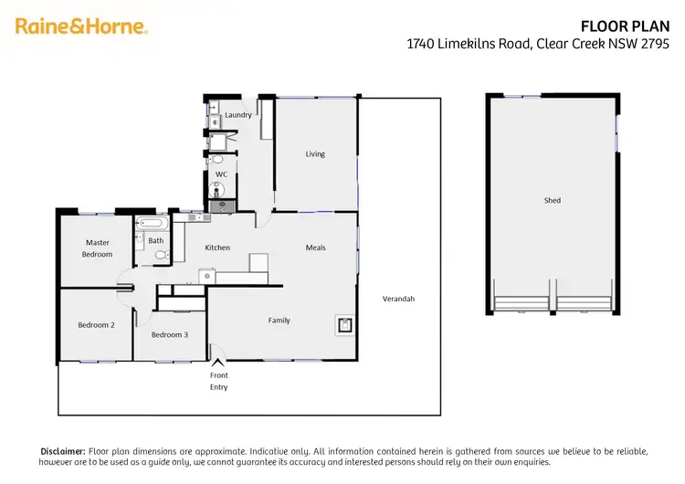 Floorplan of Homely rural property listing, 1740 Limekilns Road, Clear Creek NSW 2795