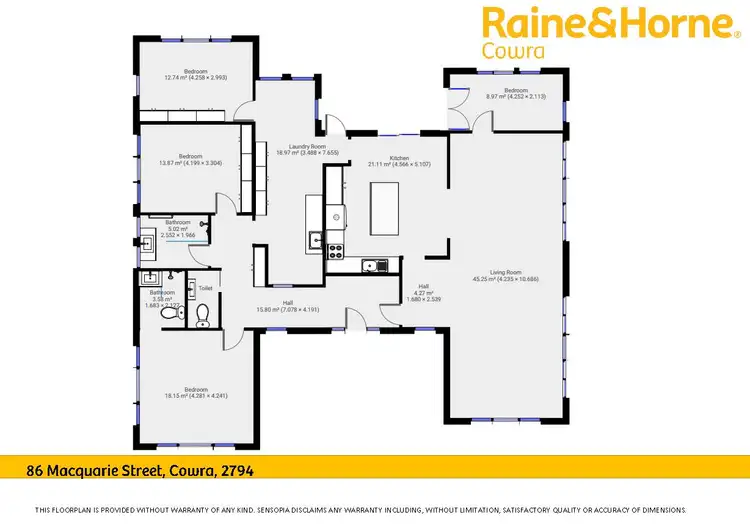 Floorplan of Homely house listing, 86 Macquarie Street, Cowra NSW 2794