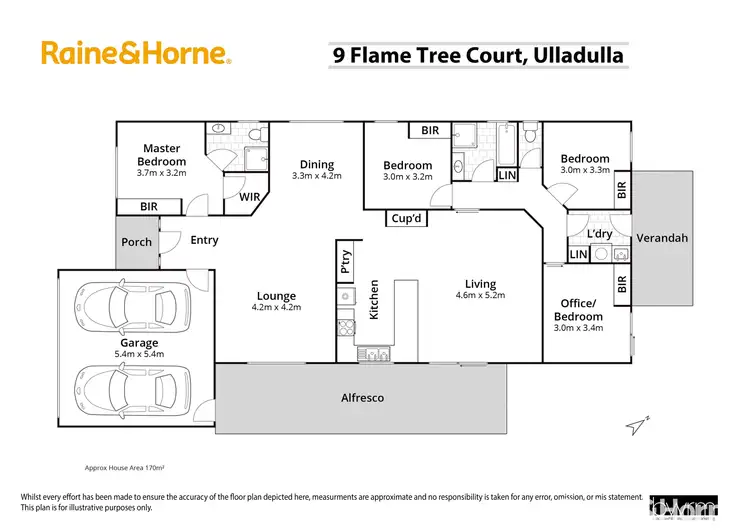 Floorplan of Homely house listing, 9 Flame Tree Court, Ulladulla NSW 2539