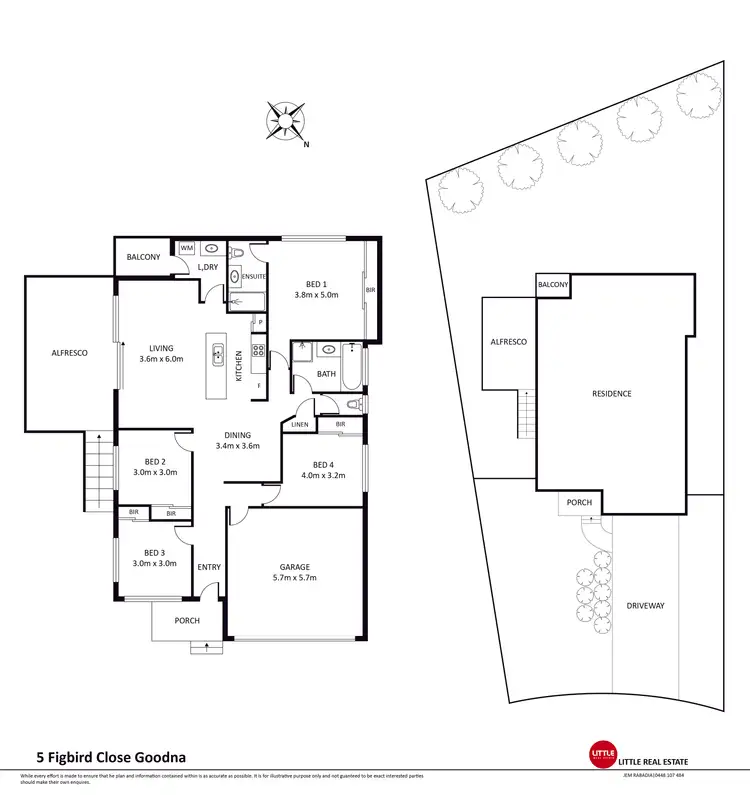 Floorplan of Homely house listing, 5 Figbird Close, Goodna QLD 4300