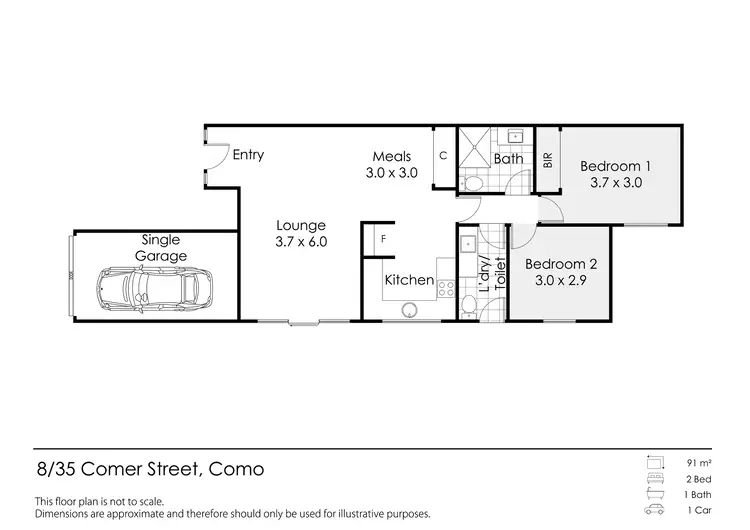 Floorplan of Homely villa listing, 8/35 Comer Street, Como WA 6152