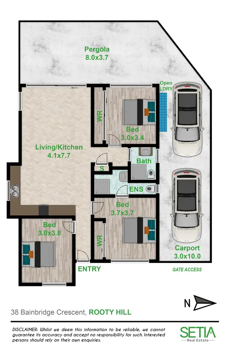 Floorplan of Homely house listing, 38 Bainbridge Crescent, Rooty Hill NSW 2766