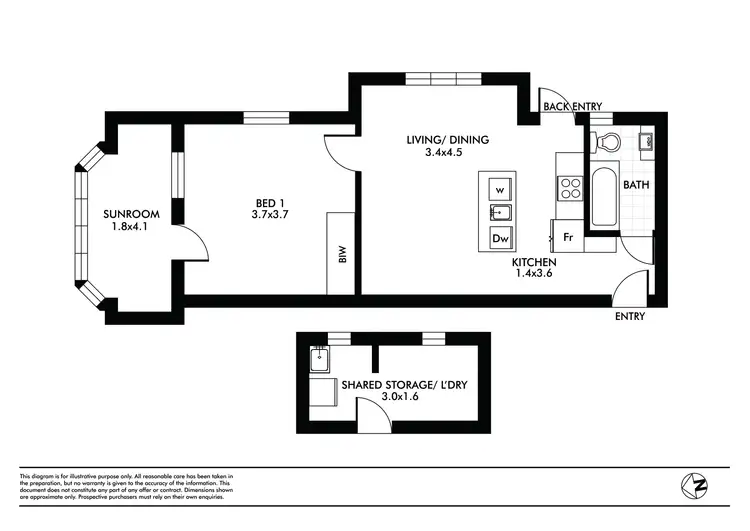 Floorplan of Homely apartment listing, 1/8 Edward Street, Bondi NSW 2026