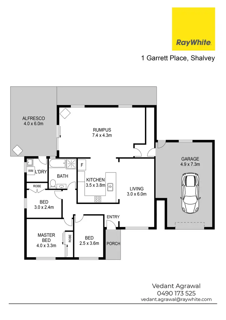 Floorplan of Homely house listing, 1 Garrett Place, Shalvey NSW 2770