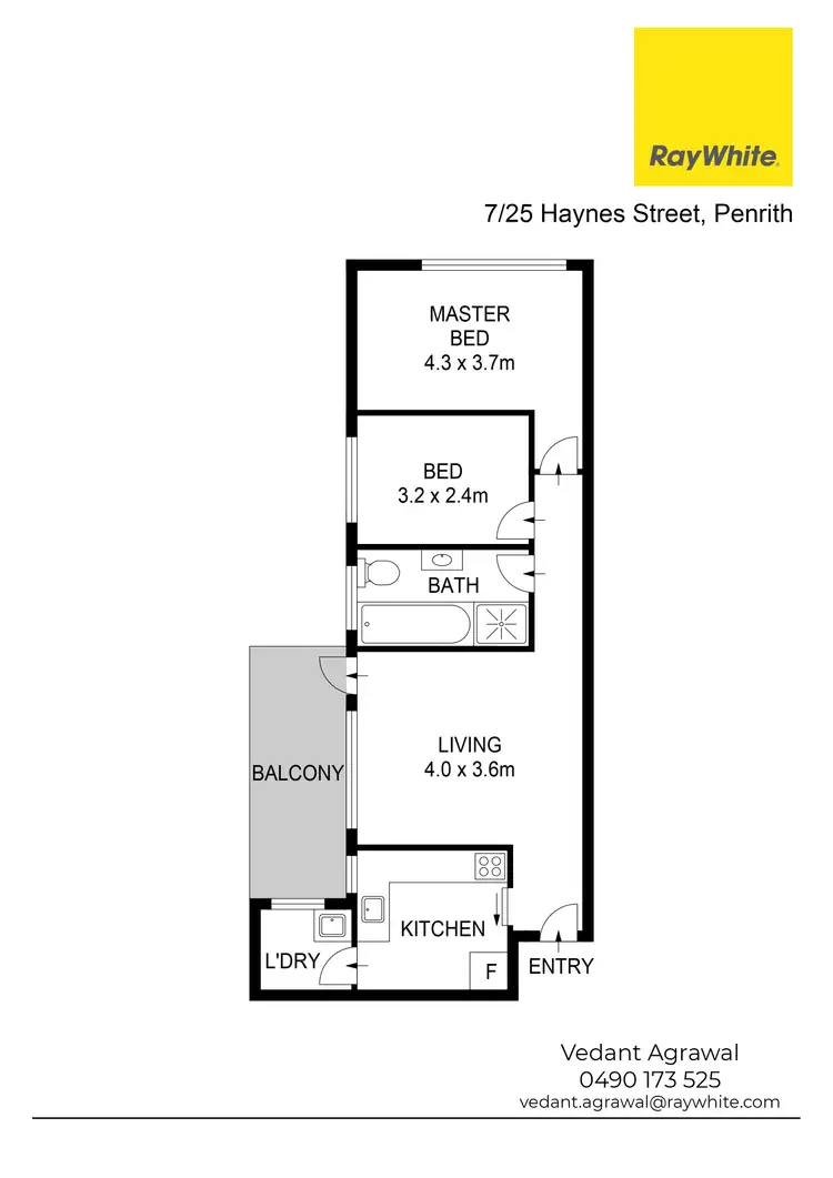 Floorplan of Homely unit listing, 7/25 Haynes Street, Penrith NSW 2750
