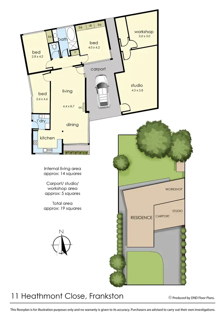 Floorplan of Homely house listing, 11 Heathmont Close, Frankston VIC 3199