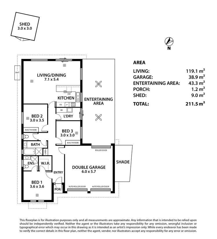 Floorplan of Homely house listing, 3 Logan Court, Strathalbyn SA 5255