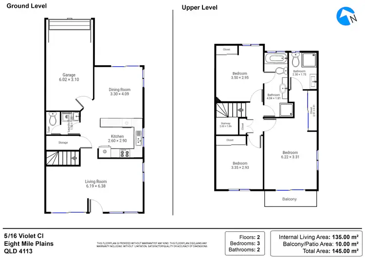 Floorplan of Homely townhouse listing, 5/16 Violet Close, Eight Mile Plains QLD 4113