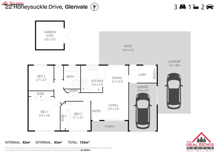 Floorplan of Homely house listing, 22 Honeysuckle Drive, Glenvale QLD 4350