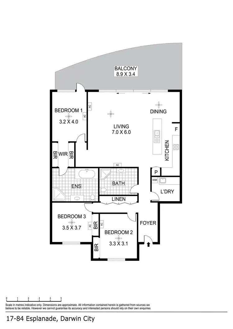 Floorplan of Homely apartment listing, 17/84 Esplanade, Darwin City NT 800