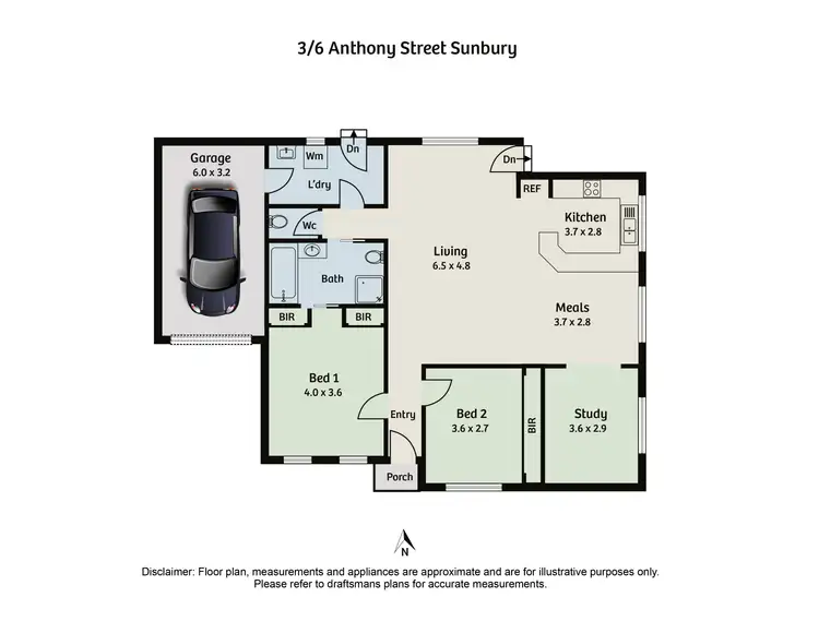 Floorplan of Homely villa listing, 3/6 Anthony Street, Sunbury VIC 3429