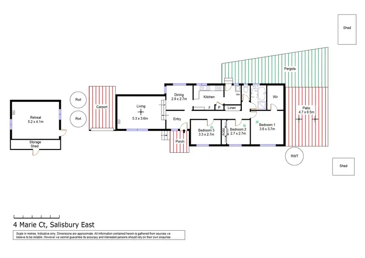 Floorplan of Homely house listing, 4 Marie Court, Salisbury East SA 5109