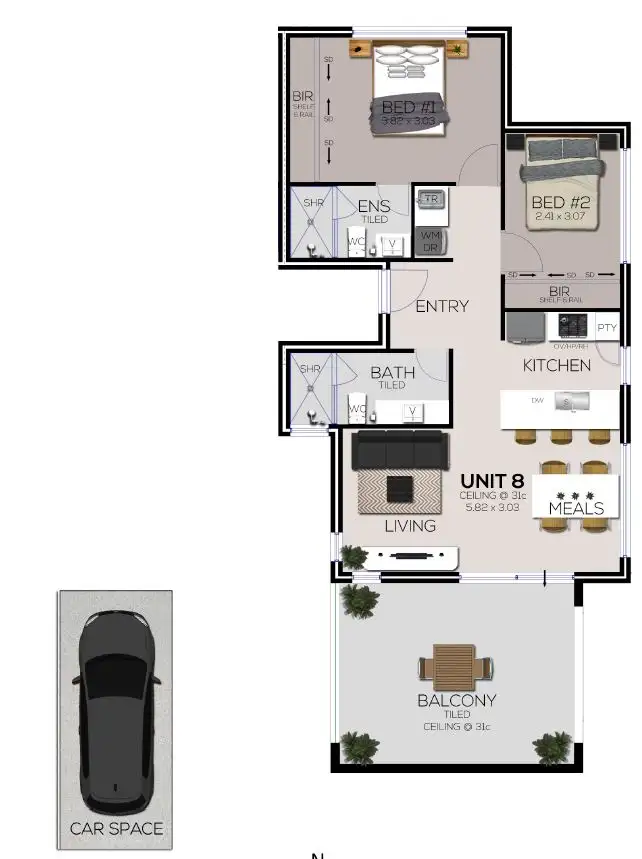 Floorplan of Homely apartment listing, 8/13 Belcastro Way, Madeley WA 6065
