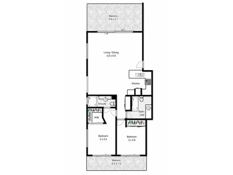 Floorplan of Homely apartment listing, 6/230 Melton Road, Nundah QLD 4012