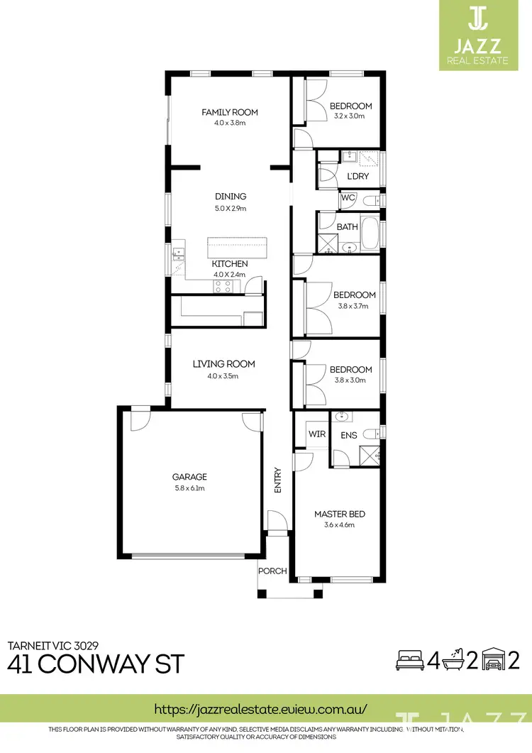 Floorplan of Homely house listing, 41 Conway Street, Tarneit VIC 3029
